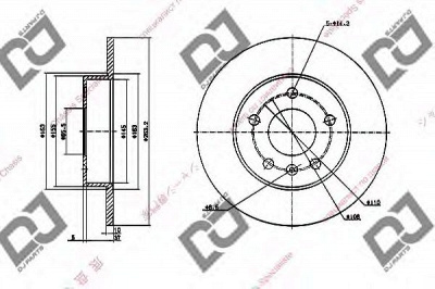 DJ PARTS bd1399 -  Тормозной диск